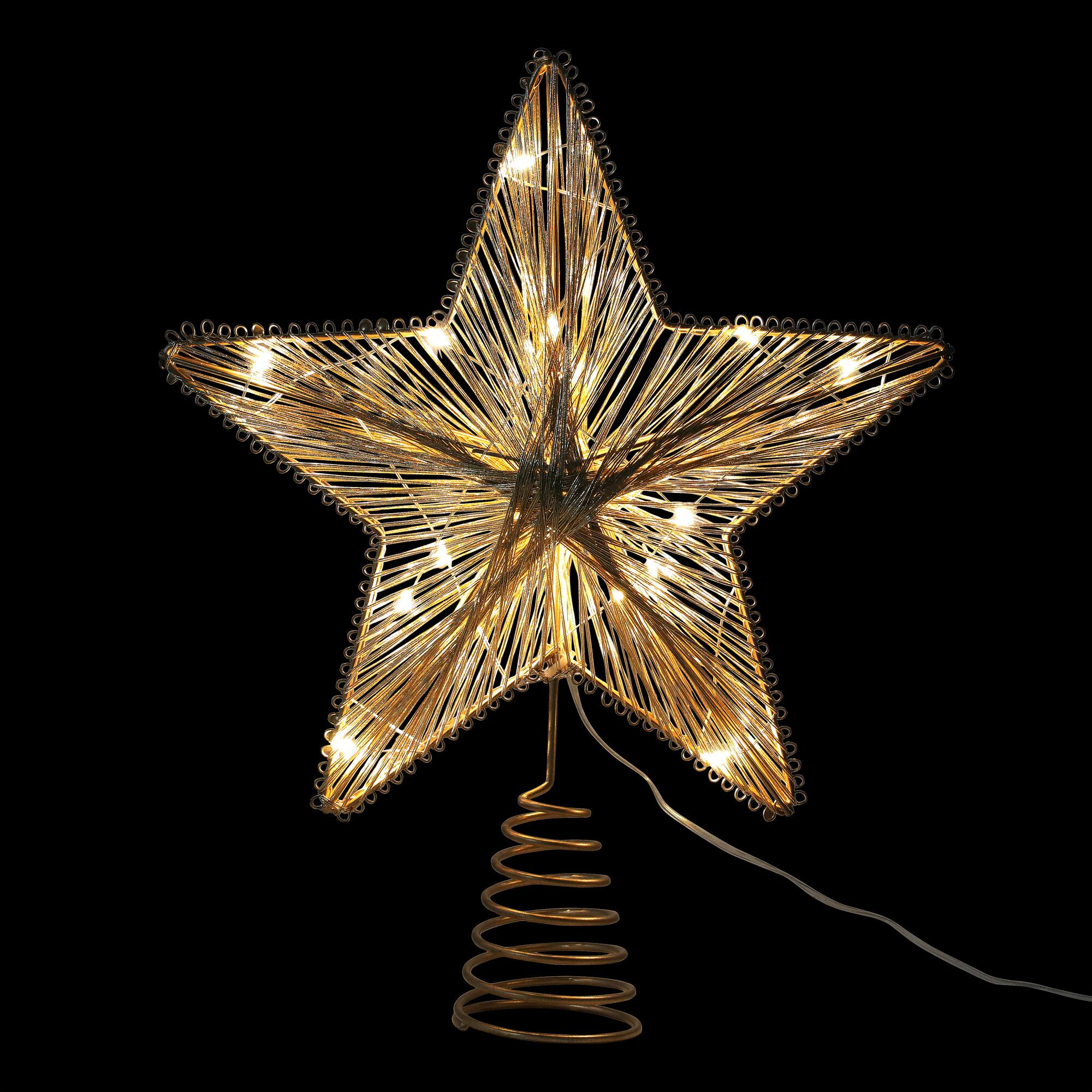 11.5" Copper Wire Star Lighted Tree Topper by Ashland®